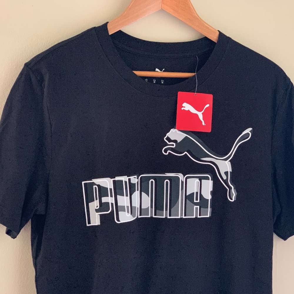Puma Tee-shirt: Black with Camo Logo - NWT - Picture 1 of 9